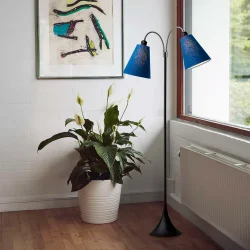 Fodg�nger Gulvlampe - Sort - Havbl�/Havbl� - Nielsen Light