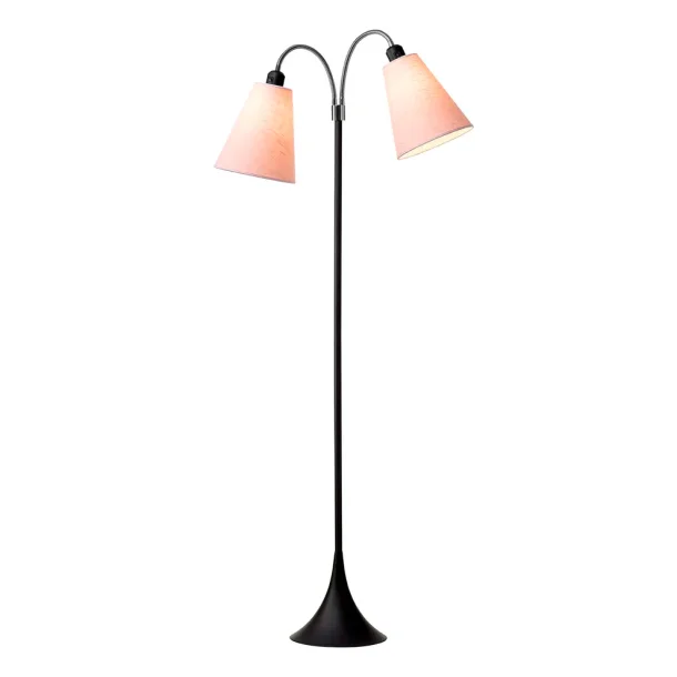 Fodg�nger Gulvlampe - Sort - St�vet Rosa/St�vet Rosa - Nielsen Light
