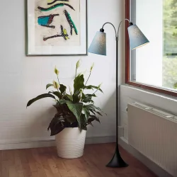 Fodg�nger Gulvlampe - Sort - St�vet Bl�/St�vet Bl� - Nielsen Light