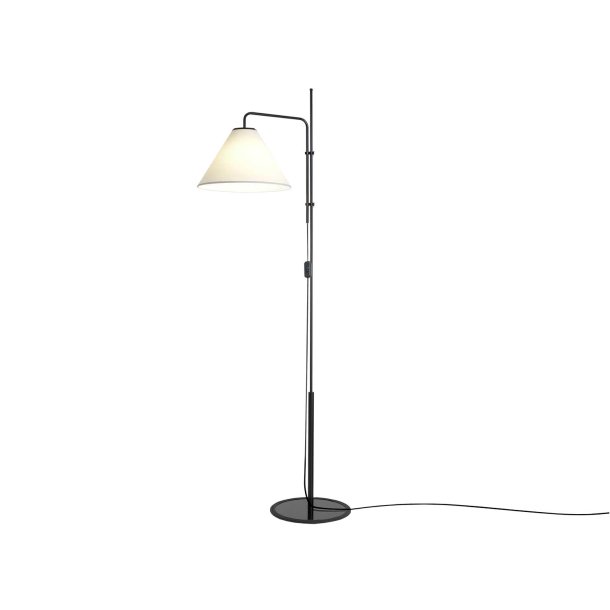 Funiculi Tekstil Gulvlampe - Sort/Hvid - Marset