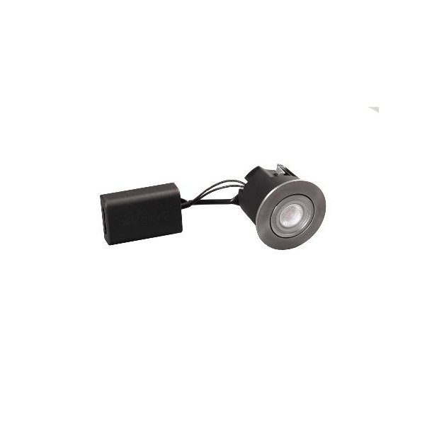Indbygningsspot Opti - 827 - 338L - Rund - Brstet Stl