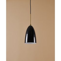 Gr�shoppa Pendel - Messing Blank Sort- GUBI