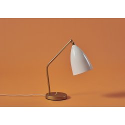 Gr�shoppa Bordlampe - Alabaster Blank Hvid - GUBI