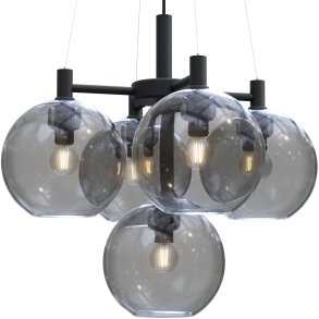 Gloria Lysekrone - 67 - Sort Struktur/Rgfarvet - Belid