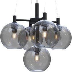 Gloria Lysekrone - 50 - Sort Struktur/Rgfarvet - Belid