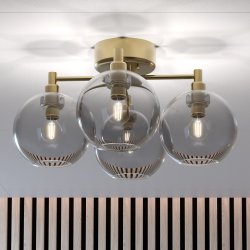 Gloria Plafond - �46 - Messing/R�gfarvet - Belid