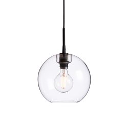 Gloria Pendel D260 - Sort/Klar glas - Belid