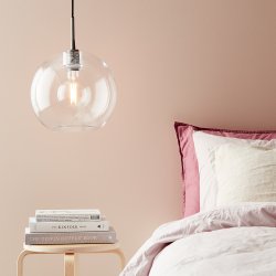 Gloria Pendel D260 - Sort/Klar glas - Belid