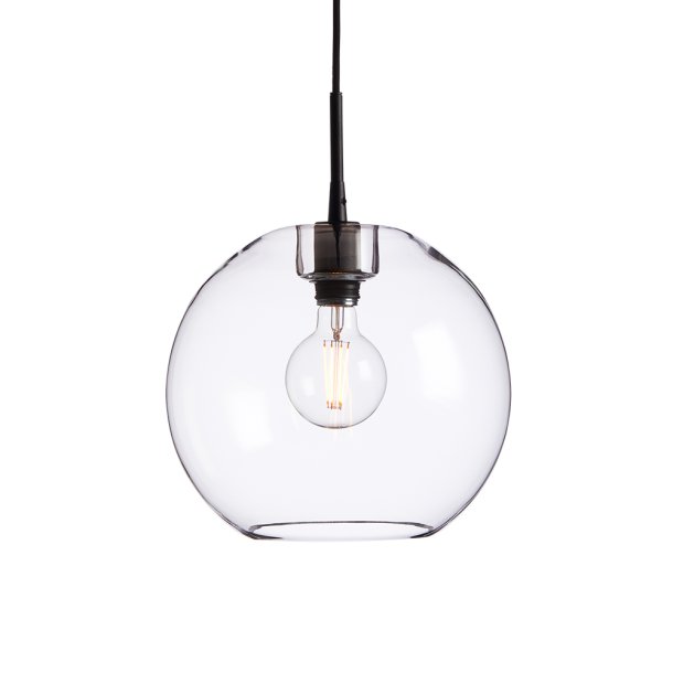 Gloria Pendel D320 - Sort/Klart glas - Belid