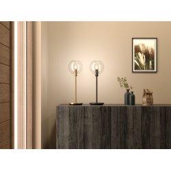 Gloria Bordlampe - Messing/Klart Glas - Belid