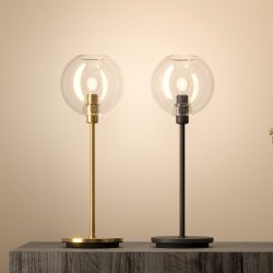 Gloria Bordlampe - Messing/Klart Glas - Belid