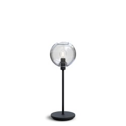 Gloria Bordlampe - Sort Struktur/Klart Glas - Belid