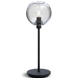 Gloria Bordlampe - Sort Struktur/Klart Glas - Belid