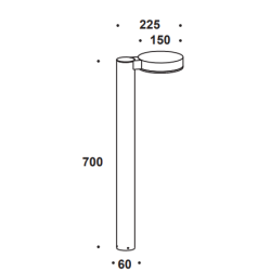 Gowan Bedlampe - LED - Sort - Top-Light