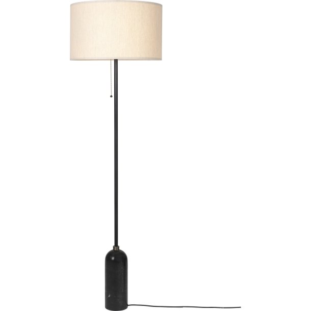 Gravity - Gulvlampe - Sort Marmor / Kanvas - GUBI