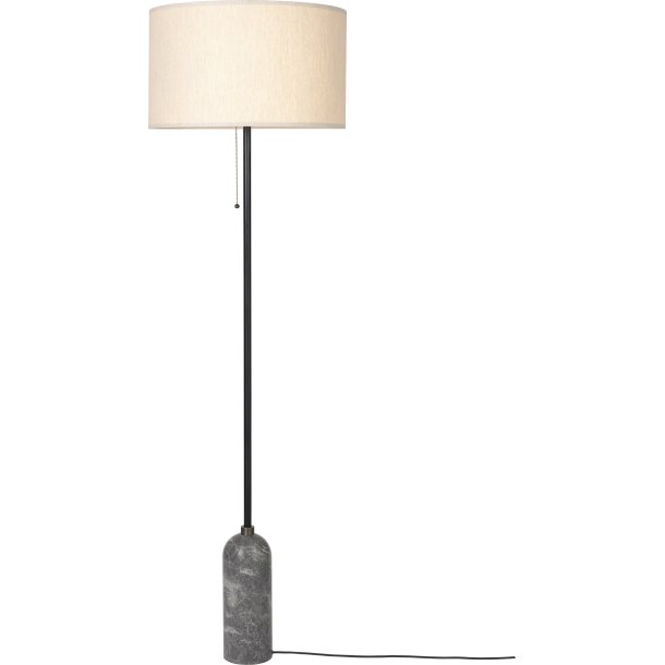 Gravity - Gulvlampe - Gr Marmor / Kanvas - GUBI