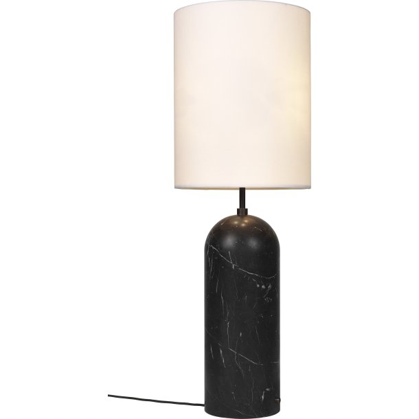 Gravity - Gulvlampe XL High - Sort Marmor/Hvid - GUBI