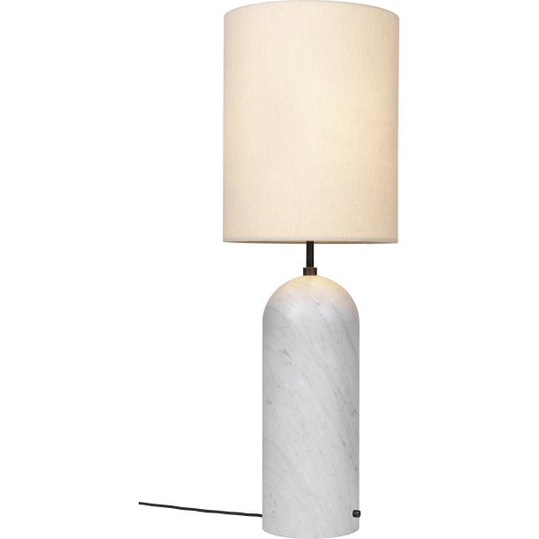 Gravity - Gulvlampe XL High - Hvid Marmor/Kanvas - GUBI