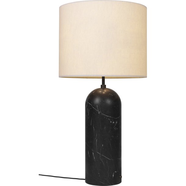 Gravity - Gulvlampe XL Low - Sort Marmor/Kanvas - GUBI