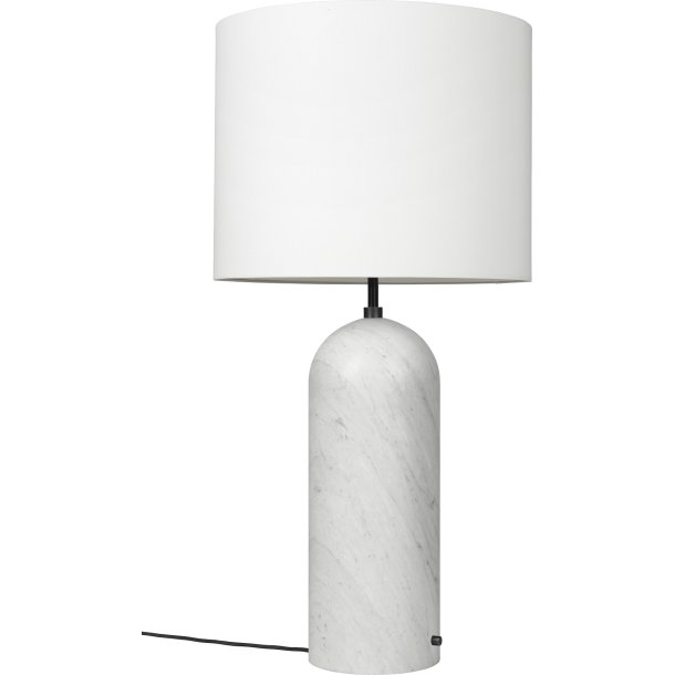 Gravity - Gulvlampe XL Low - Hvid Marmor / Hvid - GUBI