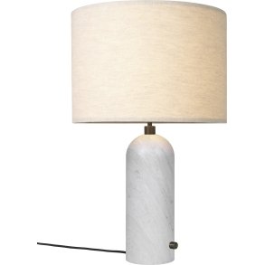 Gravity - Bordlampe - Large - Hvid Marmor / Kanvas - GUBI