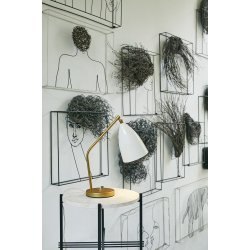 Gr�shoppa Bordlampe - Alabaster Blank Hvid - GUBI