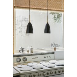 Gr�shoppa Pendel - Messing Blank Sort- GUBI