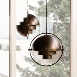 Multi-Lite Pendel - Sort Messing/Sort Messing - Small - GUBI