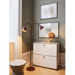 Hygge Gulvlampe - 2 Armet - Maroon Red - Halo Design