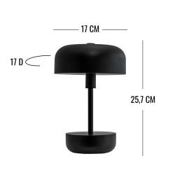 Haipot LED - Genopladelig - Bordlampe - Sort - IP44 - Dyberg Larsen