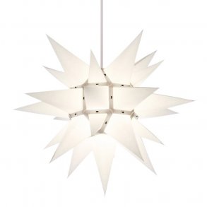 Herrnhuter stjerne - 40cm - Hvid - Papir - Uden Ophng
