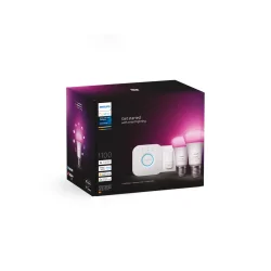 Philips Hue White And Color Ambiance - E27 - Starter Kit - Fuld Farve + Dimmer Switch - 2 Pre
