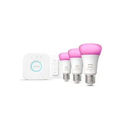 Philips Hue White And Color Ambiance - E27 - Starter Kit - Fuld Farve + Dimmer Switch - 3 Pre