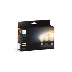Philips Hue Filament - White Ambiance - A60 - E27 - 550lm - 3-pak
