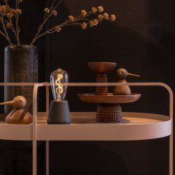 One - Bordlampe - Black Wood Smart - humble