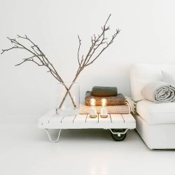 One - Bordlampe - White Marble - humble