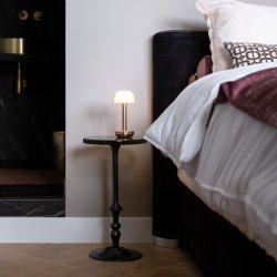 Two - Bordlampe - Gold Glass Frosted - humble