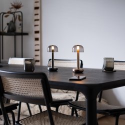 Two - Bordlampe - Gold Glass Smoked - humble