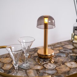 Two - Bordlampe - Gold Glass Smoked - humble