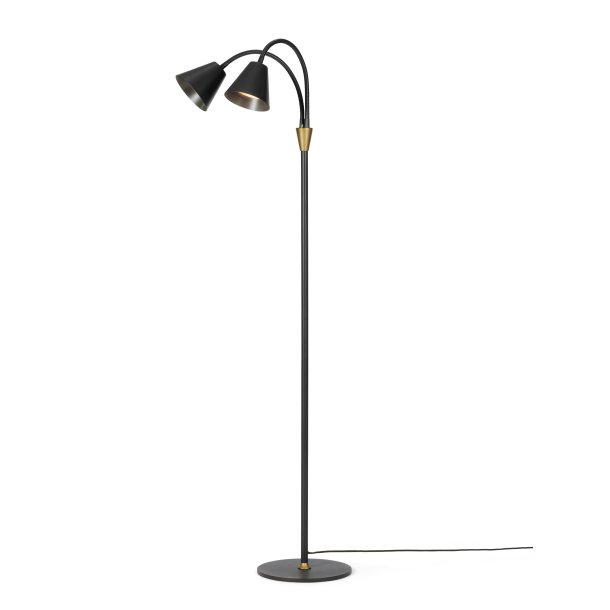 Hygge Gulvlampe - 2 Armet - Grafit Sort - Halo Design