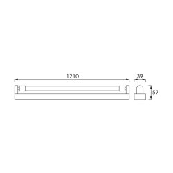 Tubi - LED - lysstofsarmatur - 18W - 1970L - Strhm