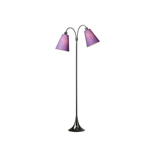 Fodgnger Gulvlampe - Sort Forkromet - Lilla - Nielsen Light