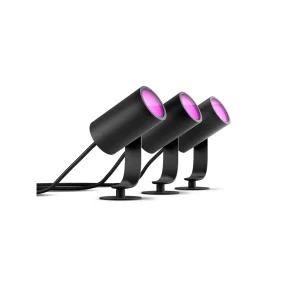 Lily Udendrs Spot - Sort - 3-Pak - Philips Hue