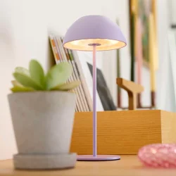 Luna LED Bordlampe - Genopladelig - St�vet Lilla - Nielsen Light