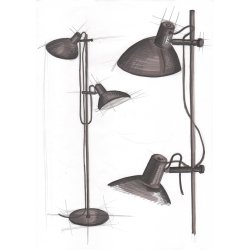 Metropole Gulvlampe 1 armet - �23,4 - Antik Messing - Halo Design
