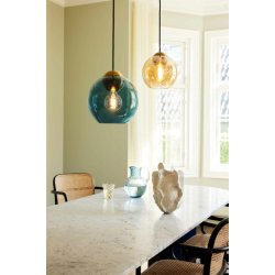 Bubbles Pendel - 14 - Amber/Messing - Halo Design