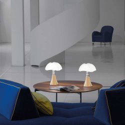 Minipipistrello - Bordlampe - Titanium - Martinelli Luce