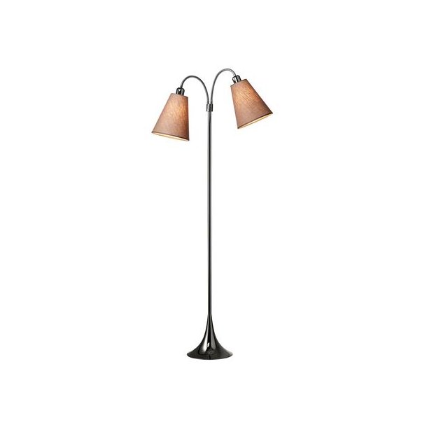 Fodgnger Gulvlampe - Sort Forkromet - Nougat - Nielsen Light