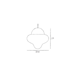 Nutty XL Pendel - Brun/Guld - Design By Us