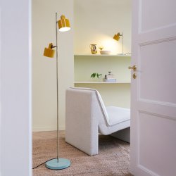 Ocean Gulvlampe - Karry/Turkis/Messing - Dyberg Larsen